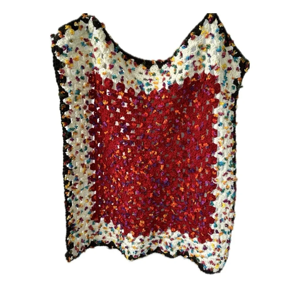 Handmade Colorful Confetti Crochet Lap 34